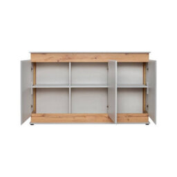 Arte Berlin Sideboard Cabinet 150Cm Grey & Oak Artisan - Modern Storage Unit With Handle-Free Doors And Categorical Storage - thumbnail 2