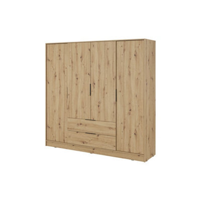 Arte Rustic Oak Artisan Kelly Wardrobe: 206Cm Of Natural Charm For Spacious Interiors - image 1