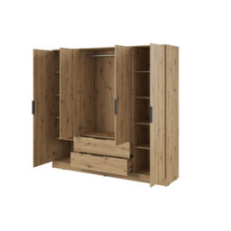 Arte Rustic Oak Artisan Kelly Wardrobe: 206Cm Of Natural Charm For Spacious Interiors - thumbnail 2