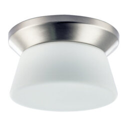 Happy Homewares Modern Satin Nickel Led Bathroom Ceiling Light With Opal White Glass - thumbnail 5