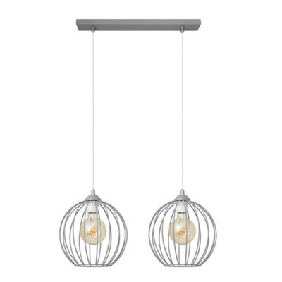 Luminosa Lighting Luminosa Mercure Straight Bar Pendant Ceiling Light Grey 50Cm - image 1