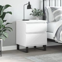 Berkfield Bedside Cabinet White 40X35X50 Cm Engineered Wood