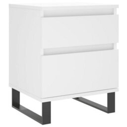 Berkfield Bedside Cabinet White 40X35X50 Cm Engineered Wood - thumbnail 2
