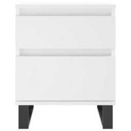 Berkfield Bedside Cabinet White 40X35X50 Cm Engineered Wood - thumbnail 5