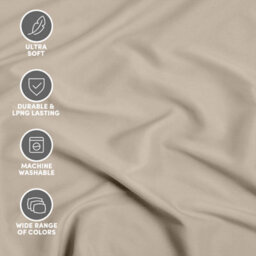 Bedlooms King Fitted Sheet 25Cm Extra Deep - Soft Microfiber Deep Pocket Elacticated Bed Fitted Sheets Beige, 152X200 Cm - thumbnail 5