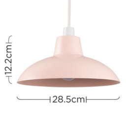 Valuelights Civic Retro Style Pink Metal Easy Fit Ceiling Light Shade (D)28.8Cm - thumbnail 8