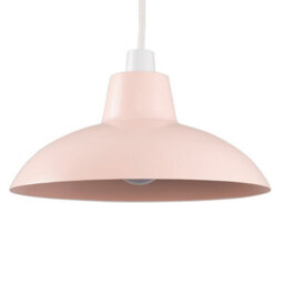 Valuelights Civic Retro Style Pink Metal Easy Fit Ceiling Light Shade (D)28.8Cm