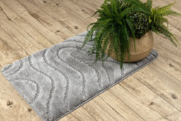 RugsX Bathroom Rug Supreme Waves, Non-Slip, Soft - Grey 60X100 Cm - thumbnail 5