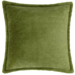 Furn. Kallu Faux Fur Olive Cushion Cover - thumbnail 1