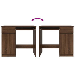 Walplus Desk Brown Oak 86X49X76 Cm Engineered Wood - thumbnail 9