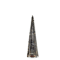 Urbn-Living Urbnliving 40Cm Height Black Christmas Tree Cone Pyramid Led Fairy Lights Tower Xmas Home Decoration - thumbnail 1