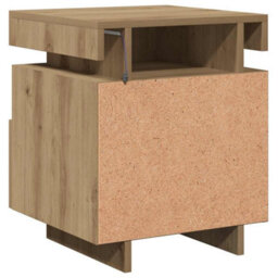 Berkfield Bedside Cabinet With Led Lights Artisan Oak 40X39X48.5 Cm - thumbnail 9