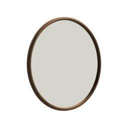 Sweeek - Round Rubberwood Mirror Dia 60Cm Walnut - Ivy - thumbnail 1