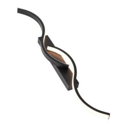 Living And Home 14W S-Shaped Black Warm Light Led Indoor Decorative Wall Lamp - thumbnail 4