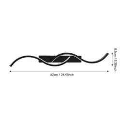 Living And Home 14W S-Shaped Black Warm Light Led Indoor Decorative Wall Lamp - thumbnail 7