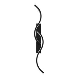 Living And Home 14W S-Shaped Black Warm Light Led Indoor Decorative Wall Lamp - thumbnail 3