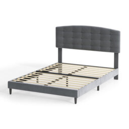 MCC Direct Velvet Upholstered Kingsize Bed Frame With Adjustable Headboard Cheyenne