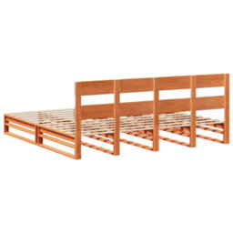 Berkfield Bed Frame Without Mattress Wax Brown 180X200 Cm Super King Solid Wood Pine - thumbnail 8