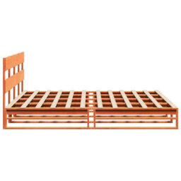 Berkfield Bed Frame Without Mattress Wax Brown 180X200 Cm Super King Solid Wood Pine - thumbnail 7