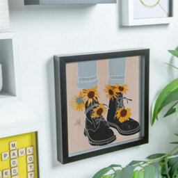 "Nicola Spring 10 X 10"" Photo Frames - Black - 3D Photo Frame Picture Frame Box Portrait Display Case (53 X 53Cm) Set Of 5" - thumbnail 6