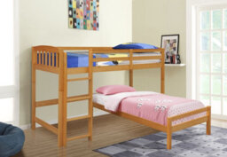 Comfy Living 3Ft Caramel Wooden Combination Bunk Bed - thumbnail 2