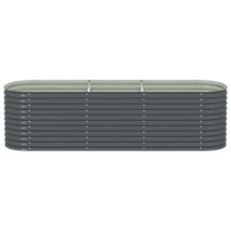 Berkfield Practical Garden Raised Bed 320X80X81 Cm Galvanised Steel Grey - thumbnail 5