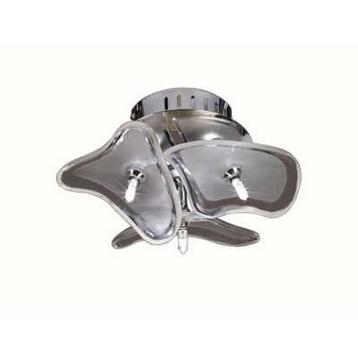 Luminosa Lighting Luminosa Otto Ceiling/wall 3 Light G4 Round, Polished Chrome, Not Led/cfl Compatible - image 1
