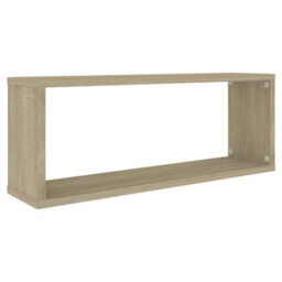Berkfield Wall Cube Shelf 4 Pcs Sonoma Oak 60X15X23 Cm Engineered Wood - thumbnail 4