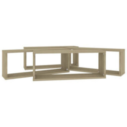 Berkfield Wall Cube Shelf 4 Pcs Sonoma Oak 60X15X23 Cm Engineered Wood - thumbnail 8