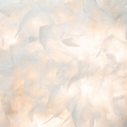 Happy Homewares Contemporary And Unique Large White Real Feather Decorated Pendant Light Shade - thumbnail 3