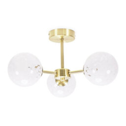 Valuelights India White Confetti Glass 3 Way Flush Ceiling Light - thumbnail 5