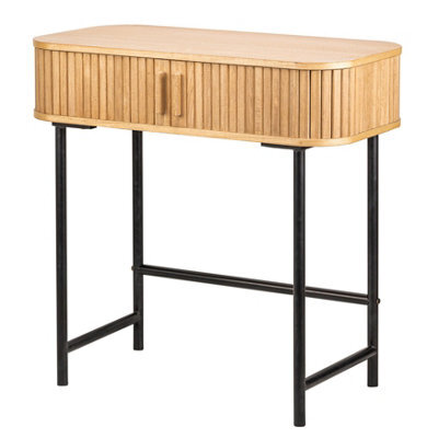Nordlys 2-Sliding Door Metal And Wood Console Table Classic Style Living Room - image 1
