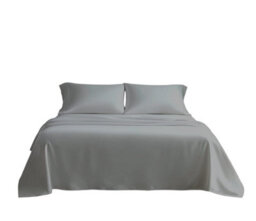 Microfibre Soft Touch Flat Sheet Plain Dyed Bed Linen Silver - thumbnail 2