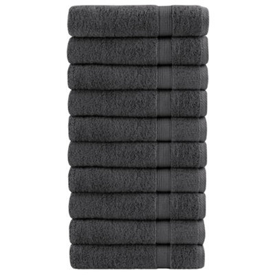 Berkfield Premium Shower Towels Solund 10Pcs Anthracite 70X140Cm 600Gsm - image 1