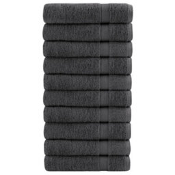 Berkfield Premium Shower Towels Solund 10Pcs Anthracite 70X140Cm 600Gsm - thumbnail 1