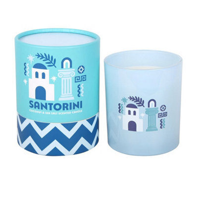 Something Different Santorini Coconut & Sea Salt Scented Candle Blue (One Size) - image 1