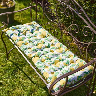 Dibor Traditional Lemon Patterned Bench Mattress Summer Outdoor Garden Bench Cushion (L)100Cm X (W)45Cm - image 1