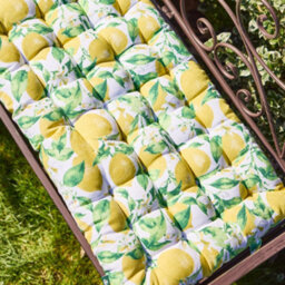 Dibor Traditional Lemon Patterned Bench Mattress Summer Outdoor Garden Bench Cushion (L)100Cm X (W)45Cm - thumbnail 3