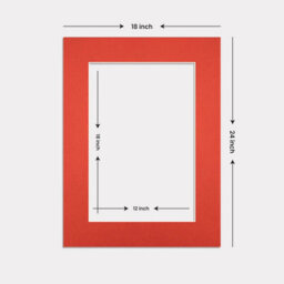 Ak Frames 24X18 Poppy Red Picture Mounts To Fit 18X12 Aperture Size - Mount Board Only (No Frame Included) - thumbnail 3