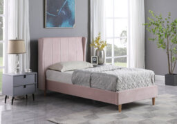Seconique Amelia 3Ft Single Bed In Pink Velvet Fabric - thumbnail 9