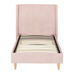 Seconique Amelia 3Ft Single Bed In Pink Velvet Fabric - thumbnail 4