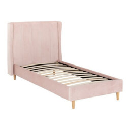 Seconique Amelia 3Ft Single Bed In Pink Velvet Fabric - thumbnail 3