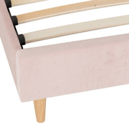 Seconique Amelia 3Ft Single Bed In Pink Velvet Fabric - thumbnail 6