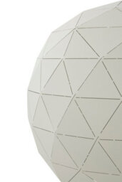 Orsina Medium White Pendant Light, Geometric Steel Hanging Light Fixture, Clean White Shade With Stylish Cut-Outs - thumbnail 4