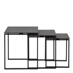 Furniture To Go Katrine Ceramic Nest Of Tables In Black Set Of 3 - thumbnail 2