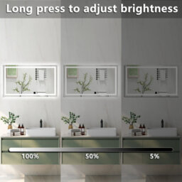 Probaty Bathrooms Bathroom Mirror 1400X700mm Dimmable Led With Anti-Fog Ip44 Rated Illuminated Backlit Wall Mounted Touch Switch Vanity Mirror - thumbnail 3