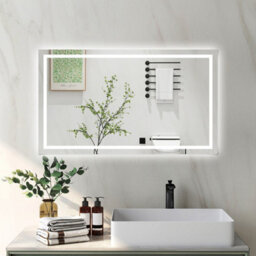 Probaty Bathrooms Bathroom Mirror 1400X700mm Dimmable Led With Anti-Fog Ip44 Rated Illuminated Backlit Wall Mounted Touch Switch Vanity Mirror - thumbnail 1