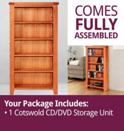 Hallowood Furniture Cotswold Cd/dvd Storage Unit - thumbnail 7