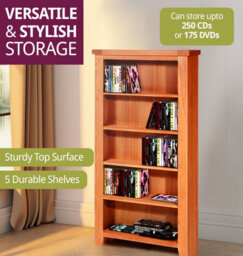 Hallowood Furniture Cotswold Cd/dvd Storage Unit - thumbnail 5