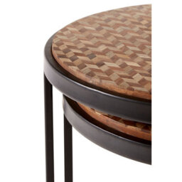 Orsina Sturdy Chevron Side Tables, Durable Side Table By Couch For Livingroom, Versatile Small Table For Outdoor - thumbnail 6